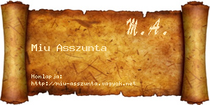 Miu Asszunta névjegykártya